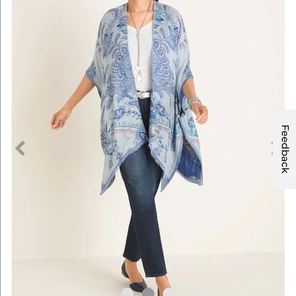 Chicos reversible ruana cover up - Picture 3 of 8